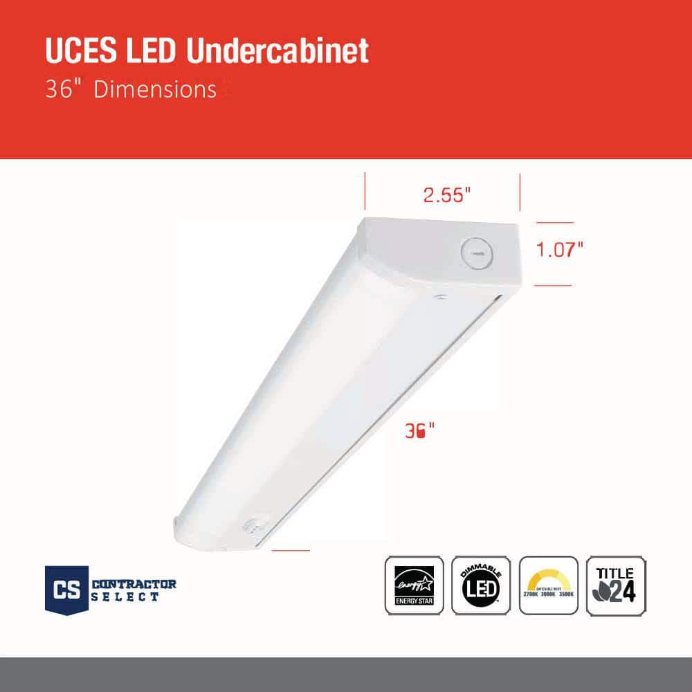 White 36-Inch LED Under Cabinet Light Bar