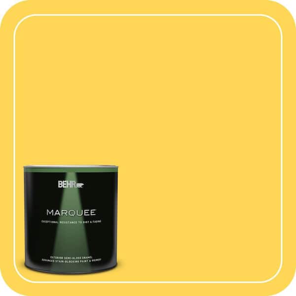 BEHR MARQUEE 1 qt. #P300-6 Buzz-in Semi-Gloss Enamel Exterior Paint & Primer