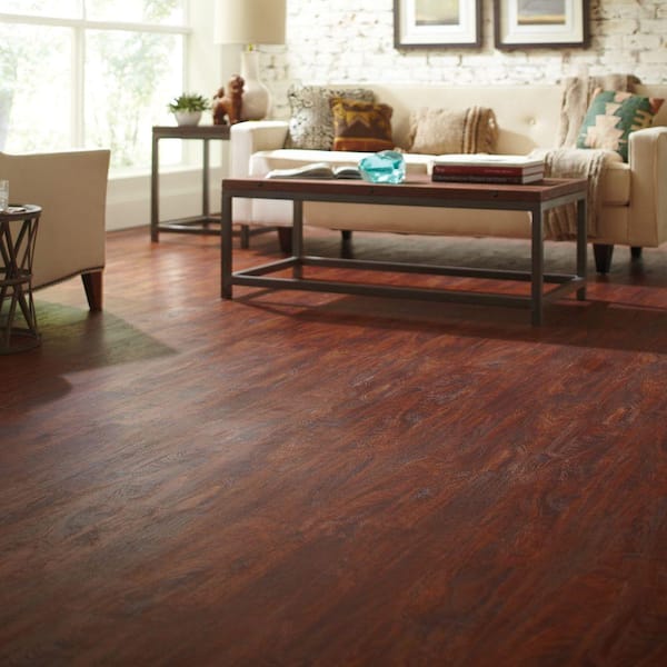 Trafficmaster Cherry 4 Mil X 6 In W 36 L Grip Strip Water Resistant Luxury Vinyl Plank Flooring 24 Sqft Case 12017 The