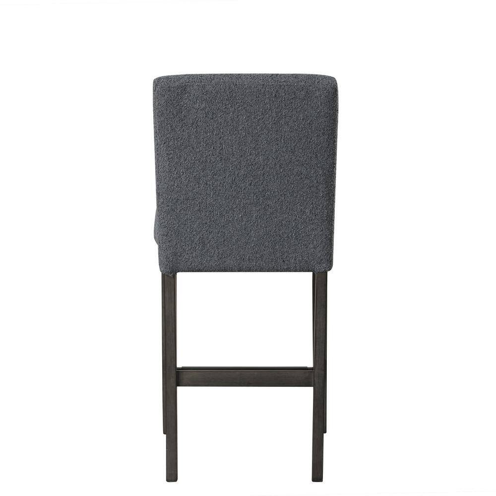 Gray Wood Counter Height Dining Set with Upholstered Chairs