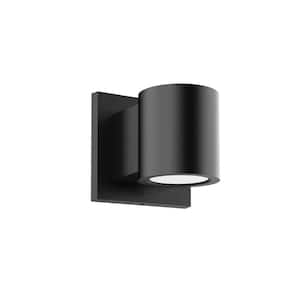 Griffith 4-in 1-Light 8-Watt Textured Black Integrated LED Exterior Wall Sconce
