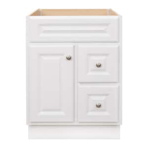 Hampton 24 in. W x 21 in. D x 33.5 in. H Bathroom Vanity Cabinet without Top in White