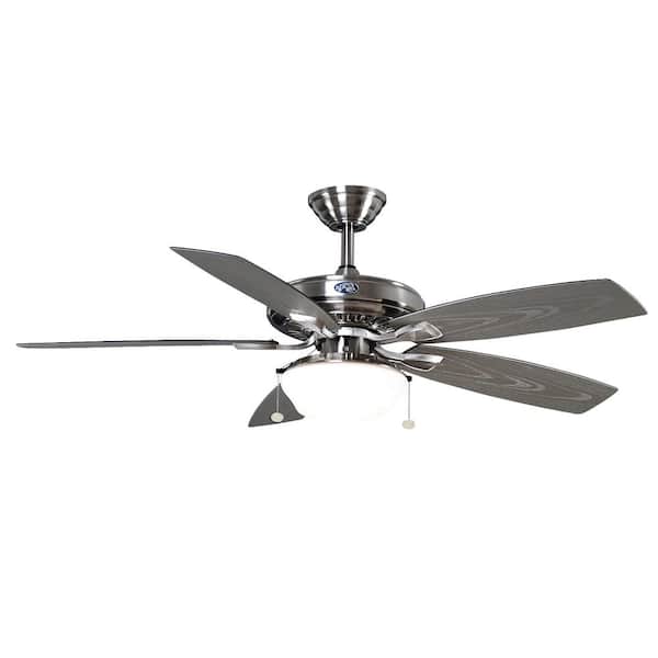 Hampton Bay Gazebo 52 in. LED Brushed Nickel Ceiling Fan with 