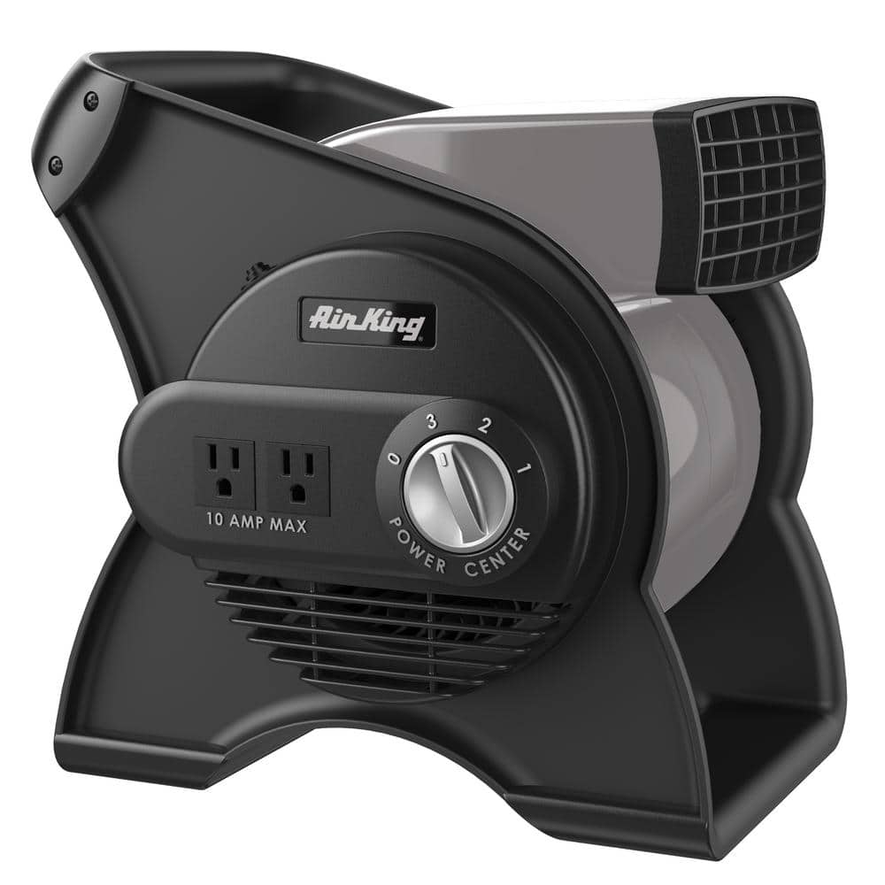 Air King 11" Black ABS Plastic Pivoting Utility Fan