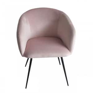 Valerie Pink Velvet Cushioned Arm Chair