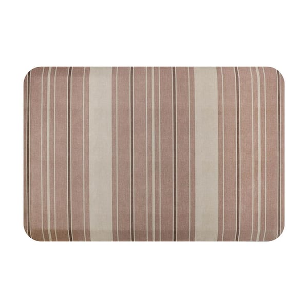 Sole Comfort Ticking Stripes 22 in. x 32 in. Pink Anti-Fatigue Comfort Mat