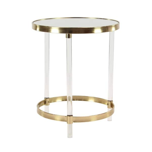 Acrylic and gold on sale side table