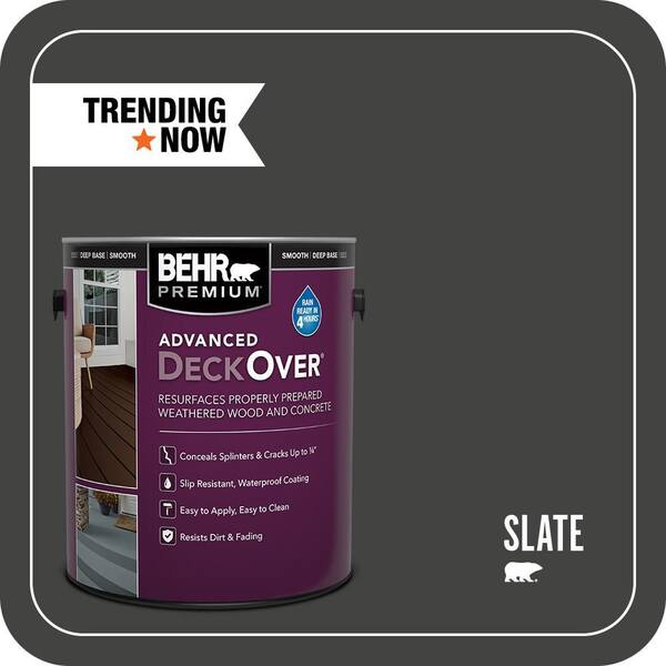 1 gal. #SC-102 Slate Smooth Solid Color Exterior Wood and Concrete Coating