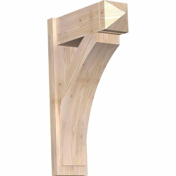 Ekena Millwork 8 in. x 34 in. x 22 in. Thorton Arts and Crafts Rough Sawn Douglas Fir Outlooker