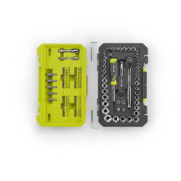 RYOBI 97-Piece 1/4 in. and 3/8 in. Drive Mechanics Tool Set