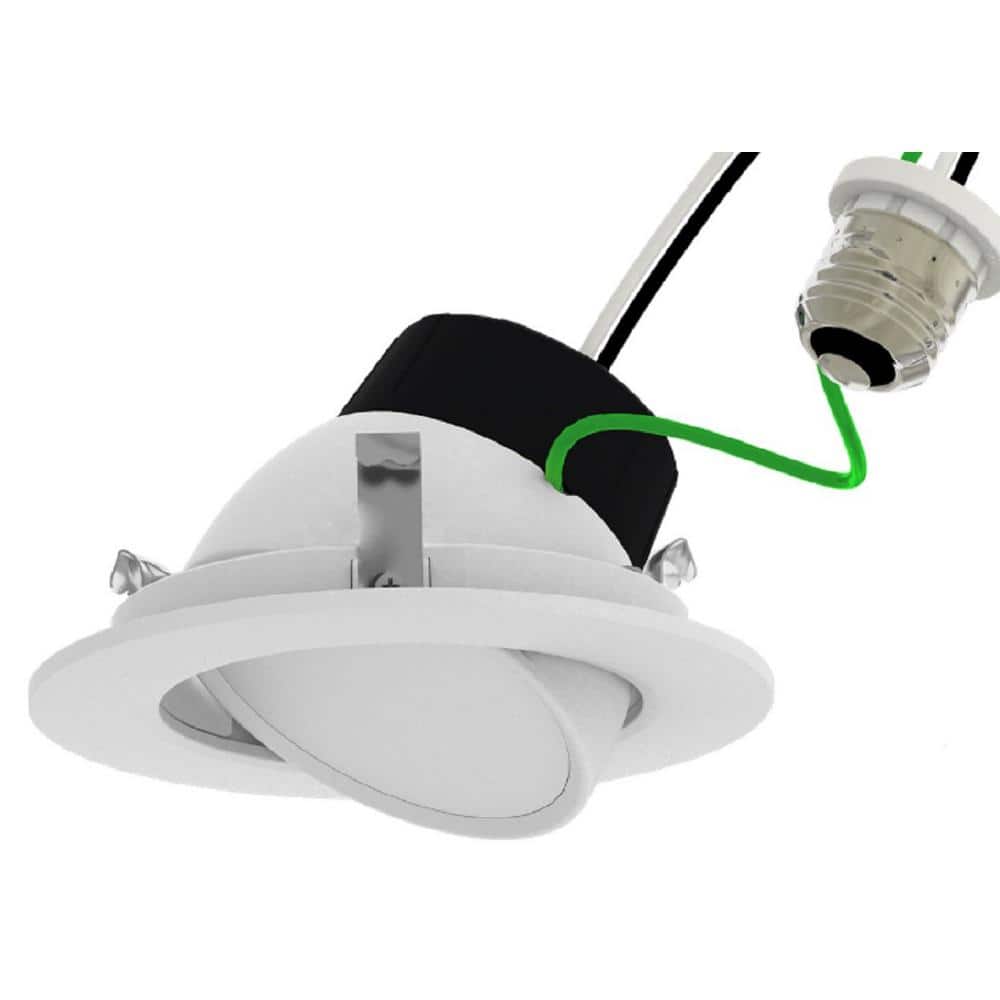 4 in. 8-Watt Selectable CCT Integrated LED Gimbal Recessed Downlight Trim Wet Location CEC Compliant Dimmable price history on PriceWatchPro