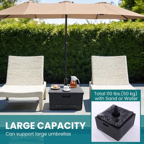 hampton bay patio umbrella cover Replacement Canopy for 6.5' x 10' Air Vented 9 ft. Square Offset Cantilever Umbrella Sweats Color:Dinosaurs White