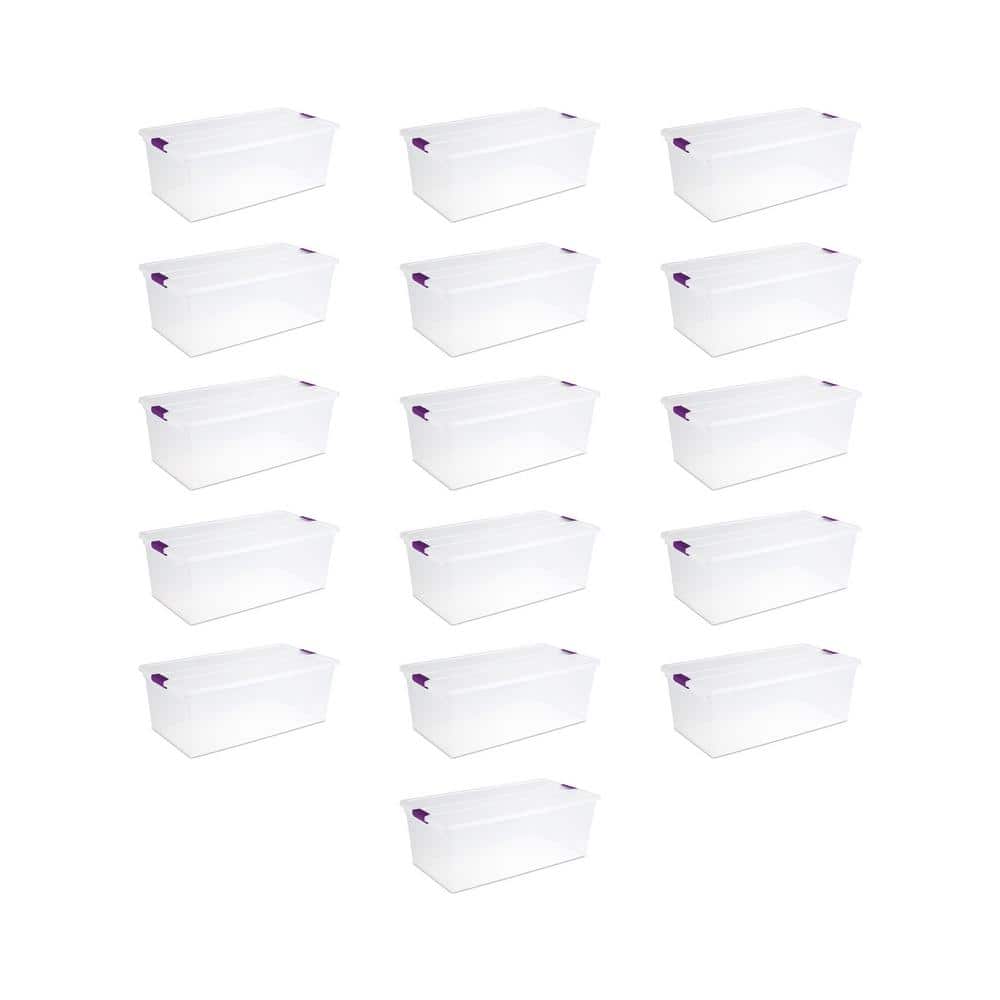 110-Qt. Clear Storage Organization Box with Secure Latching Lid, 16-Pack price history on PriceWatchPro