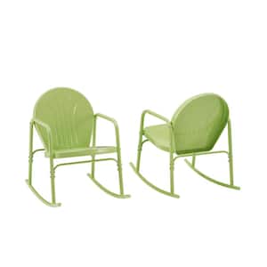 Griffith Key Lime Metal Outdoor Rocking Chair (2-Pack)