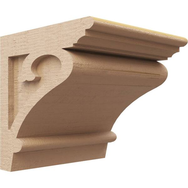 Ekena Millwork 10 in. x 10 in. x 10 in. Wide Mayflower Rough Cedar Woodgrain TimberThane Corbel, Primed Tan