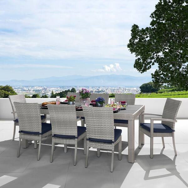 castelli 9 piece dining set with cushions