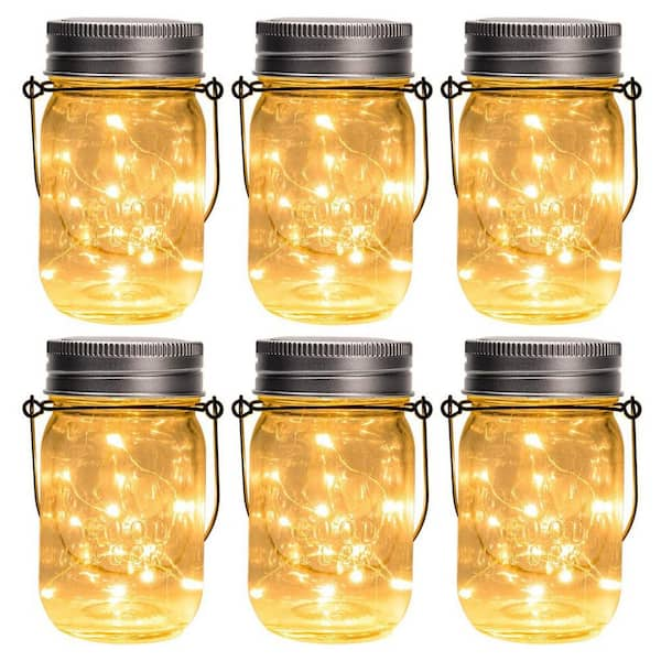 solar mason jar lights home depot