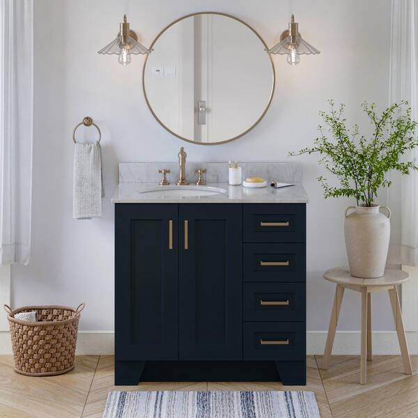 ARIEL Taylor 37 in. W x 22 in. D x 35.25 in. H Freestanding Bath Vanity ...