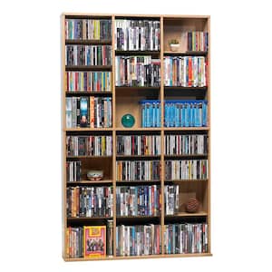 Atlantic Oskar Adjustable Media Wall-Unit 360 DVDs or 414 Blu-Rays/Games Holds 756 CDs 21 Adjustable and 6 fixed shelves PN38435713 in Espresso 