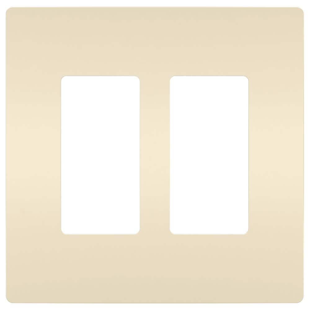 radiant 2-Gang 2-Decorator/Rocker Screwless Wall Plate, Light Almond (1-Pack) price history on PriceWatchPro