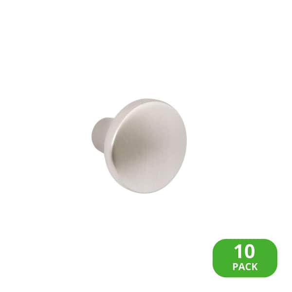 Sumner Street Home Hardware Lancaster 1.125 in. Satin Nickel Round Cabinet Knob (10-Pack)