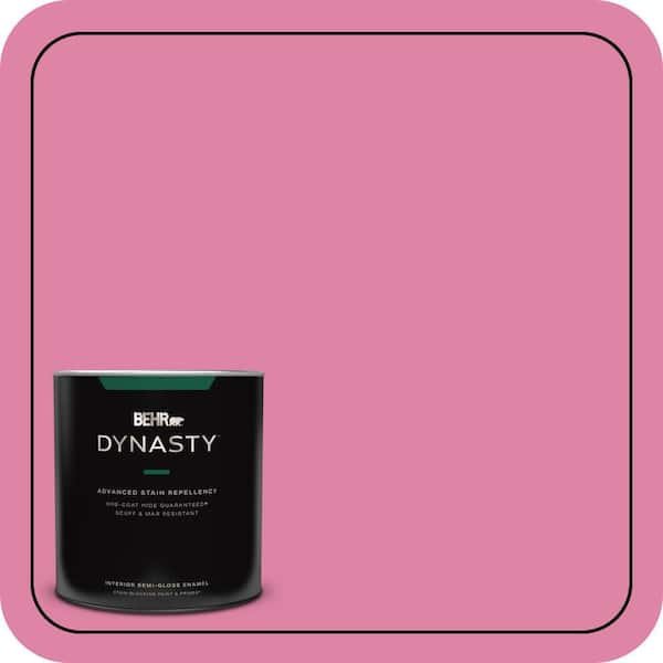 BEHR DYNASTY 1 qt. #HDC-MD-10A Sweet Chrysanthemum Semi-Gloss Enamel Interior Stain-Blocking Paint and Primer