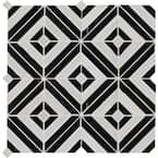 Rhombix Nero 12 in. x 12 in. x 10 mm Polished Marble Mosaic Tile (10 sq. ft. / case)