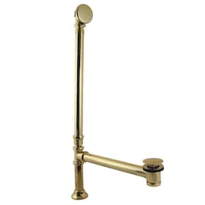 Vintage 23-Gauge Toe Touch Tub Waste and Overflow in Polished Brass