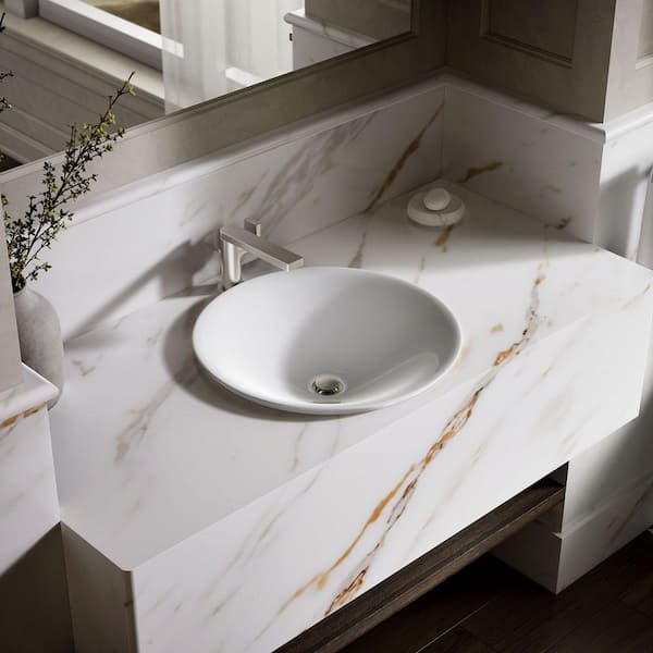 KOHLER Carillon 17.7 in. x 17.7 in. Vessel Bathroom Sink in White Vitreous China