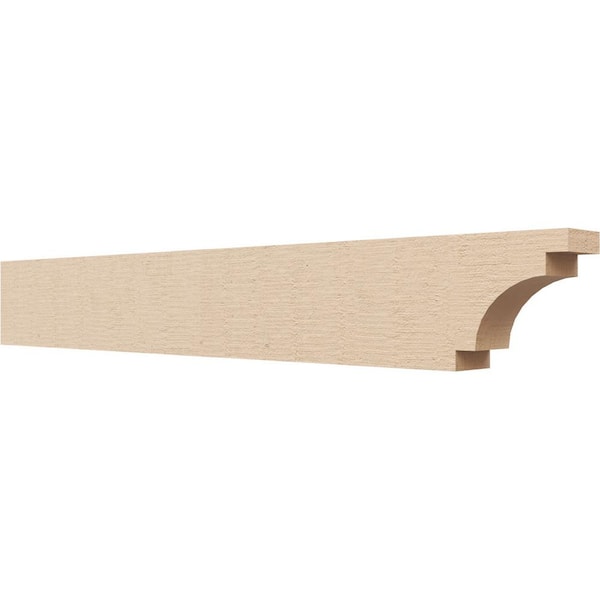 Ekena Millwork 2-in. x 4-in. x 28-in. Mediterranean Woodgrain, Primed Tan Timberthane Polyurethane Rafter Tail Brace