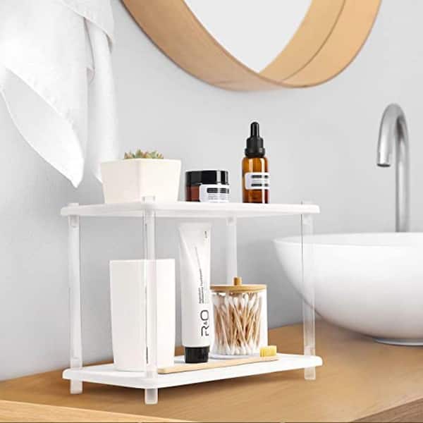 Dyiom Bathroom Organizer Countertop Kitchen Counter Shelf 2-Tier Separable  for Multiple Use B0BBH37MFY - The Home Depot
