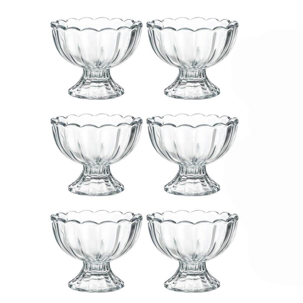 5 fl. oz. Clear Tulip Sundae Parfait Glass Dessert Bowls for Ice Cream, Fruit, Pudding and Snacks (Set of 6) price history on PriceWatchPro