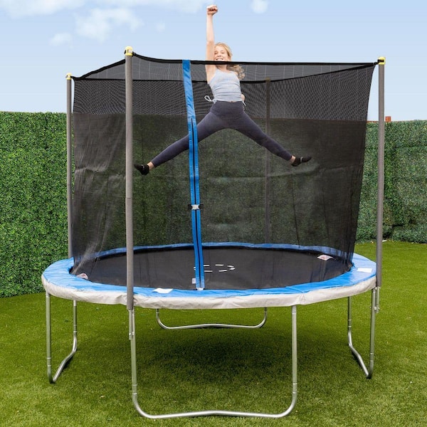 TRUJUMP 14 ft. Trampoline with 6-Pole Enclosure in Blue STR-14FT