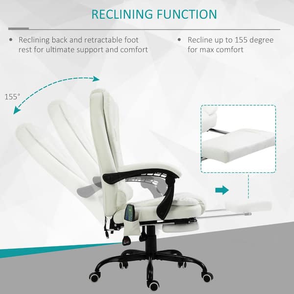 Halifax North America 7-Point Vibrating Massage 48 High Office Chair High Back Executive Recliner with Lumbar Support | Mathis Home