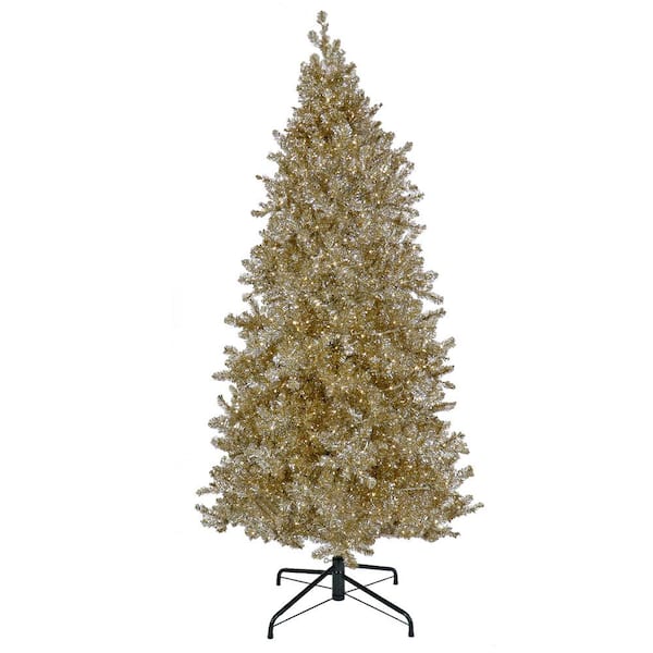 National Tree Company 10 ft. Pre-Lit Christmas Platinum Metallic Artificial Christmas Tree with 2720 LED Infinity Lights