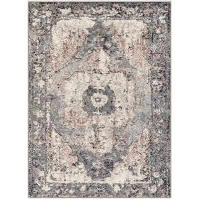 Artistic Weavers Kathy Charcoal 7 ft. x 7 ft. Indoor Oriental Square Area Rug, Grey
