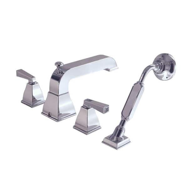 American Standard Town Square 2-Handle Deck-Mount Roman Tub Faucet with Hand Shower in Polished Chrome