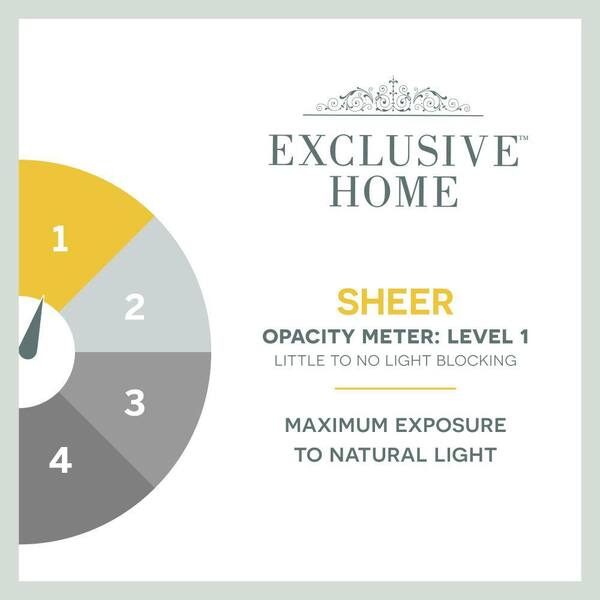 EXCLUSIVE HOME Penny Off-White Solid Sheer Grommet Top