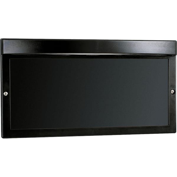 Address Light 2-Light Textured Black Outdoor Address Light Housing