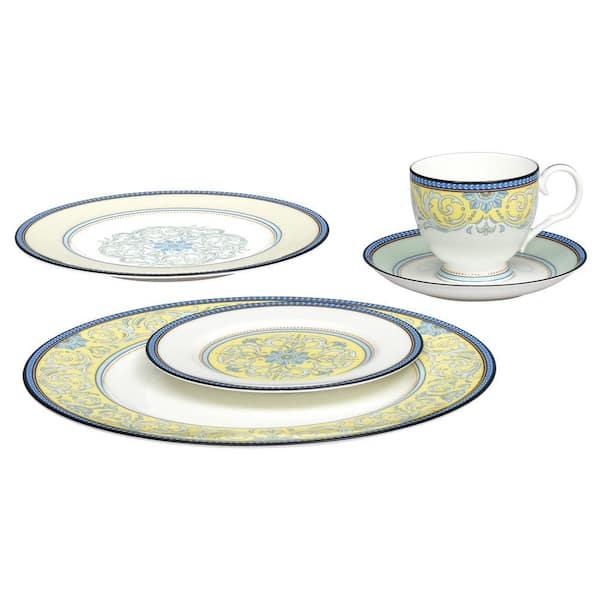 Noritake Menorca Palace 5-Piece (Blue/Yellow) Bone China