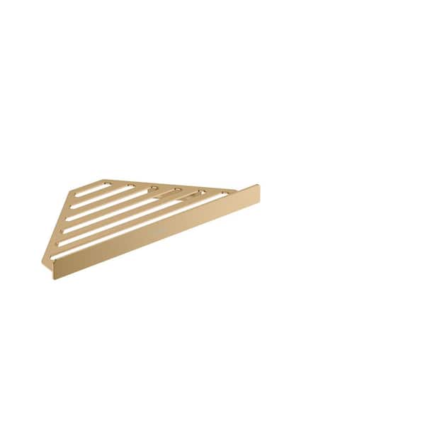 Corner Gold / Black Brass Triangle Wall Mounted Shower Caddy Basket