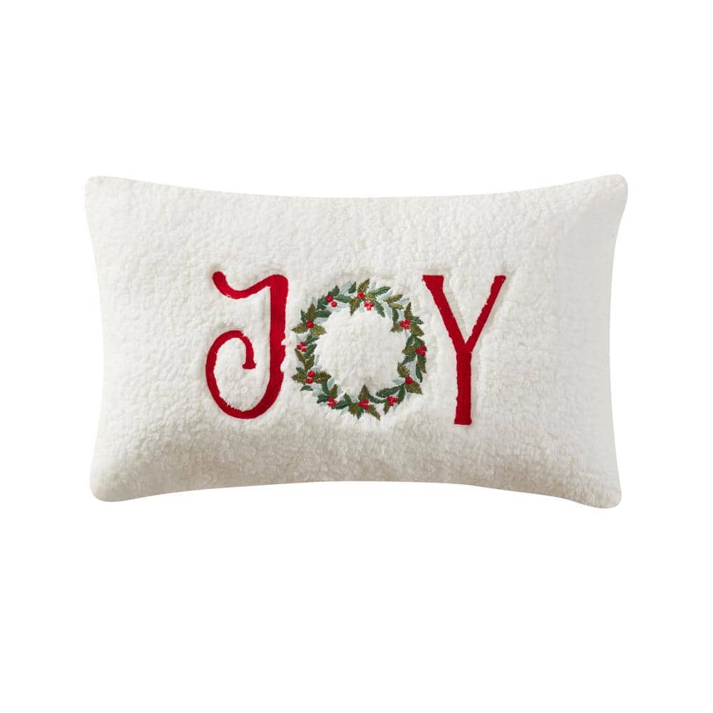 Joy Pillow White Polyester Boudoir Decorative Throw Pillow