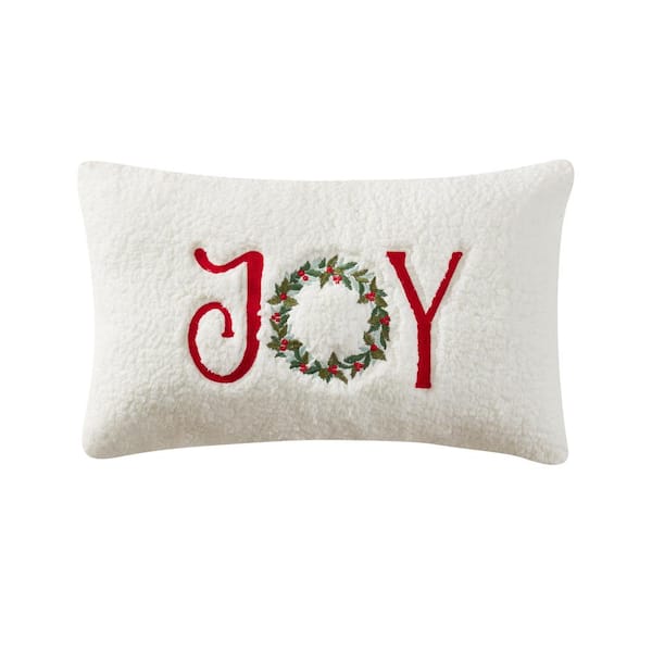 Unbranded Joy Pillow White Polyester Boudoir Decorative Throw Pillow