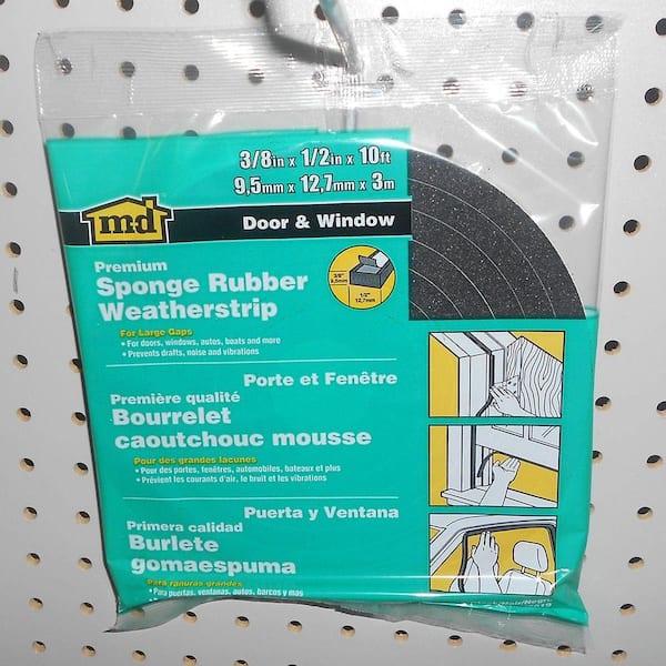 M-D Building Products 3/8 in. x 1/2 in. x 10 ft. Black Sponge Window Seal  for Large Gaps 06619 - The Home Depot