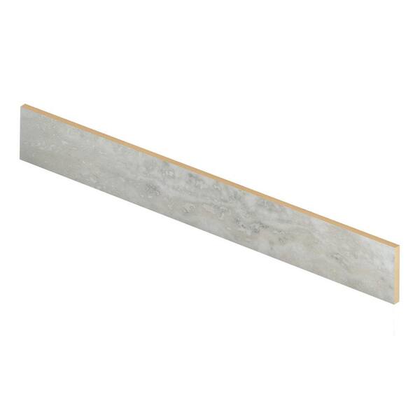 Cap A Tread Aegean Travertine White 47 in. Long x 1/2 in. Thick x 7-3/8 in. Wide Vinyl Overlay Riser to be Used with Cap A Tread