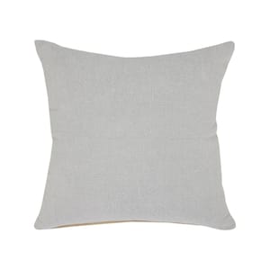 Sincere Soft Gray Solid Cozy Poly-Fill 20 in. x 20 in. Throw Pillow