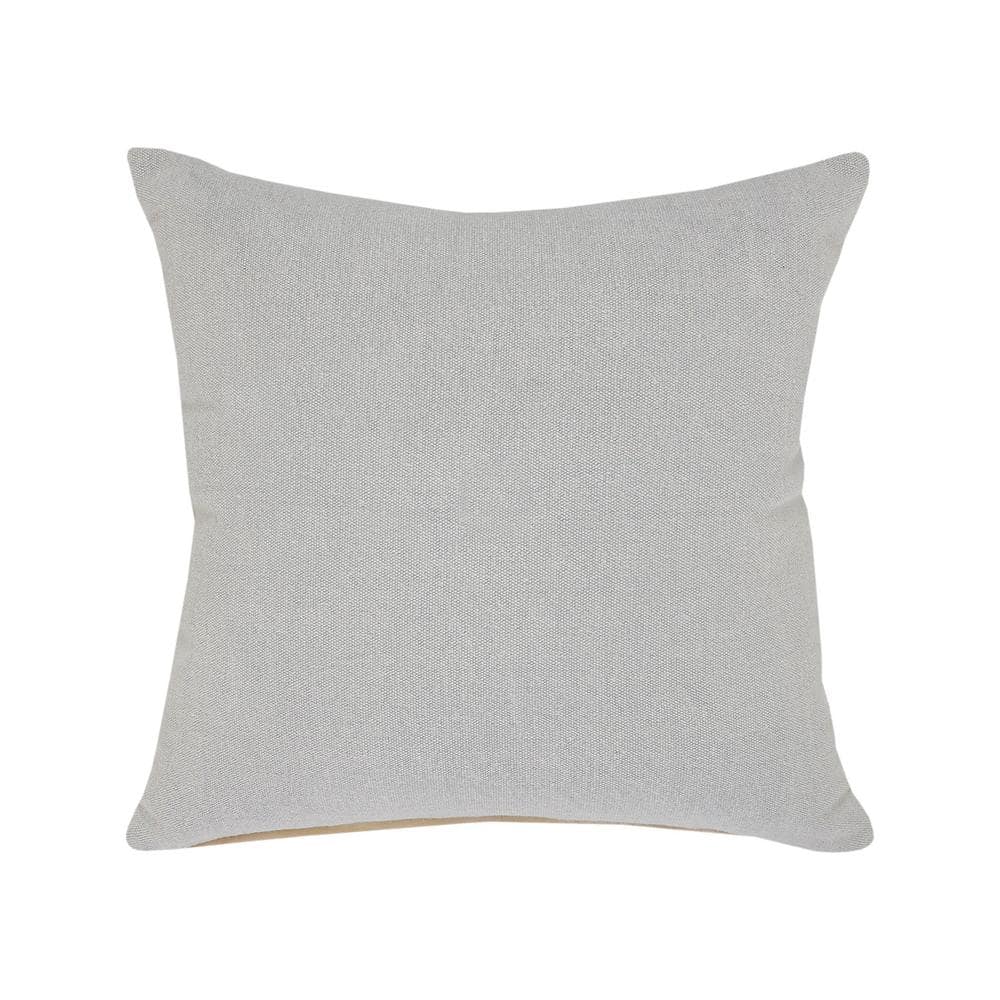 Sincere Soft Gray Solid Cozy Poly-Fill 20 in. x 20 in. Indoor Throw Pillow