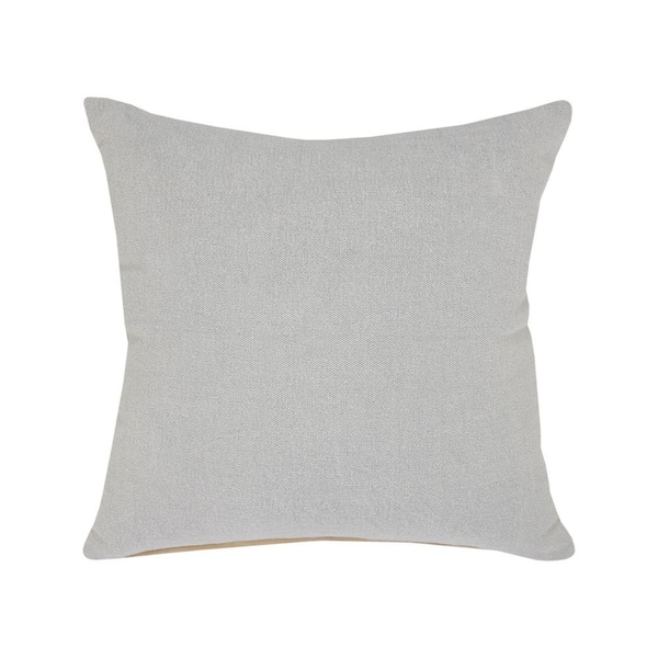Sincere Soft Gray Solid Cozy Poly-Fill 20 in. x 20 in. Indoor Throw Pillow