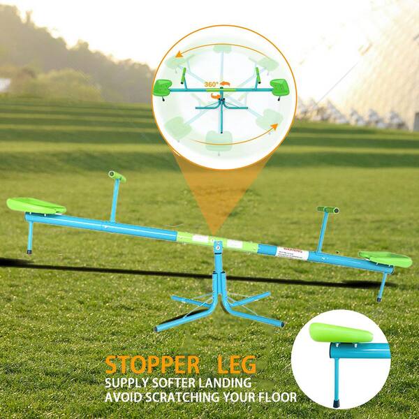 Antique Blue Kids Outdoor Play Equipment Upgraded Seesaw Antique Blue Kids Outdoor Play Equipment Upgraded Seesaw