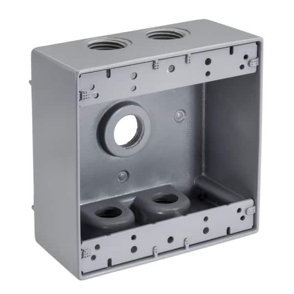 Southwire 1/2 in. Weatherproof 5-Hole Double Gang Box